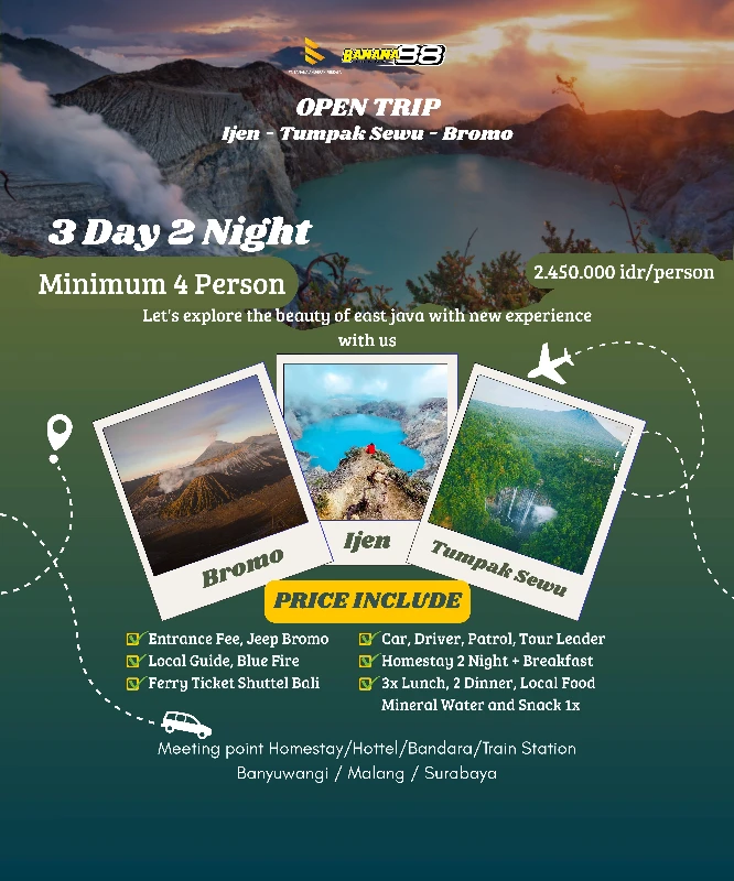 Tumpak Sewu, Bromo & Ijen · 3D2N Open Trip